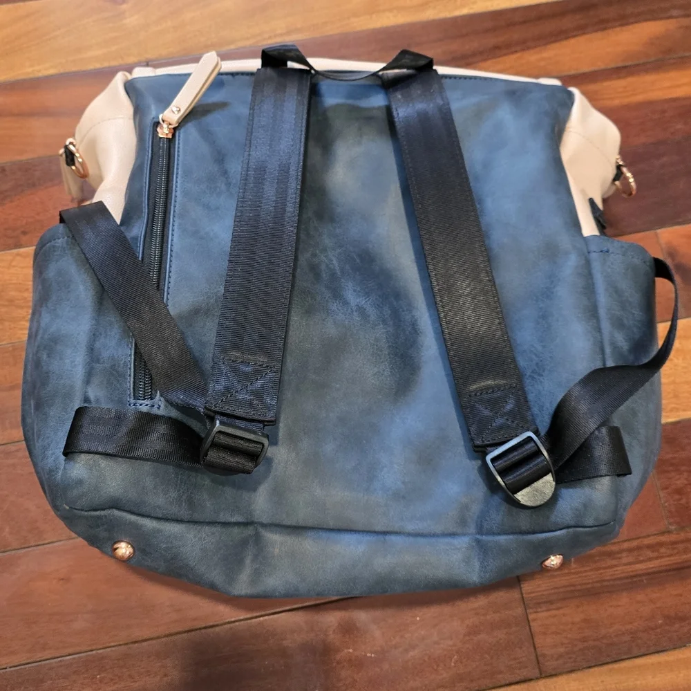 Petunia Pickle Bottom Boxy Backpack in Indigo Blush